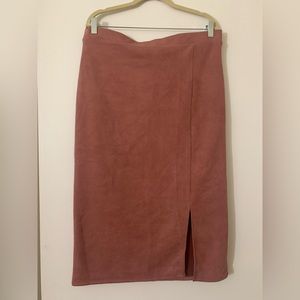 Suede skirt